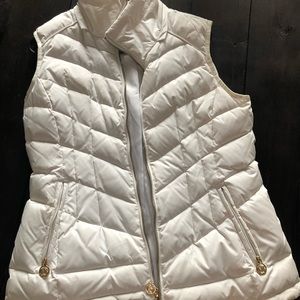 White Michael Kors Puff Vest
